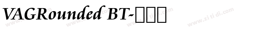 VAGRounded BT字体转换